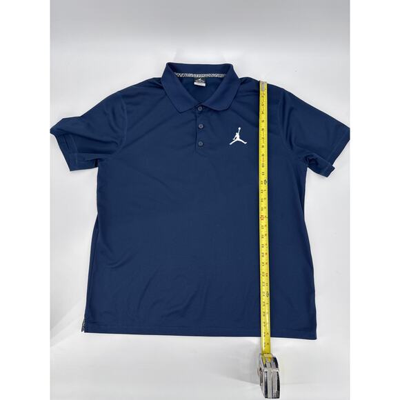 Nike Jordan Dri-FIT Polo Shirt Navy Blue Jumpman Logo Mens XL Athletic EUC - Picture 7 of 9